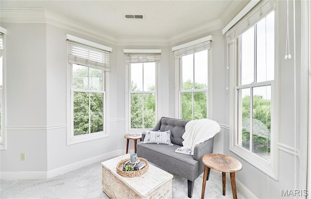 3432 Civic Green Dr, Saint Charles, MO 63301 - sunroom / solarium with carpet floors and crown molding