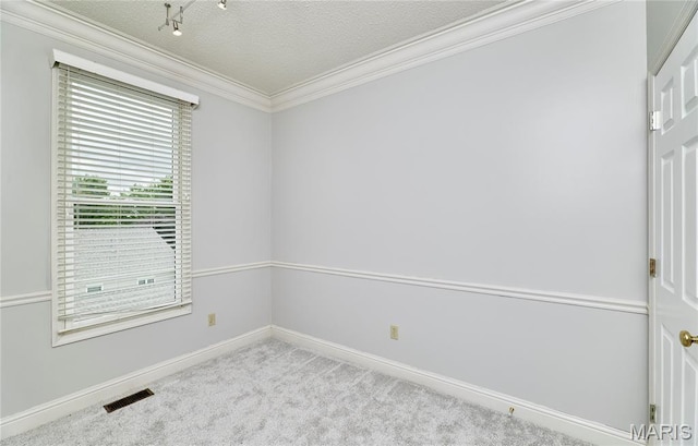 3432 Civic Green Dr, Saint Charles, MO 63301 - carpeted empty room with ornamental molding and a textured ceiling