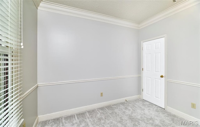 3432 Civic Green Dr, Saint Charles, MO 63301 - spare room with ornamental molding, carpet flooring, and a textured ceiling