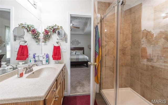 708 Chestnut Dr, Rolla, MO 65401 - bathroom with connected bathroom, vanity, and a shower stall