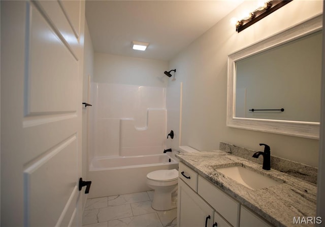 1205 Yosemite, Sikeston, MO 63801 - bathroom featuring marble finish flooring, vanity, and bathtub / shower combination