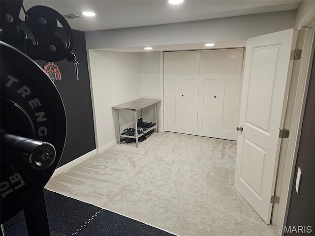 23 Hamlin Heights Dr, Hannibal, MO 63401 - finished basement with recessed lighting and carpet