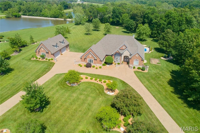 204 Logans Ct, Foristell, MO 63348 - view from above of property featuring a nearby body of water