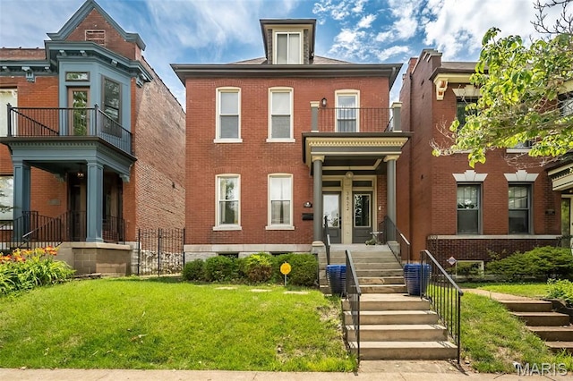 3822 Humphrey St, Saint Louis, MO 63116 - view of front of home featuring brick siding and a front lawn