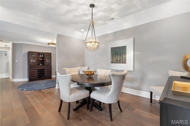 208 Ambridge Ct Unit 302, Chesterfield, MO 63017 - dining room featuring wood finished floors and a chandelier