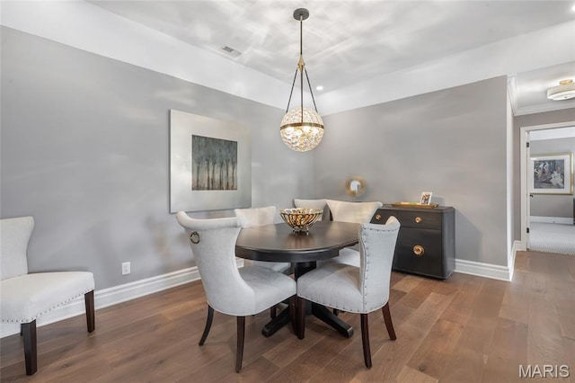 208 Ambridge Ct Unit 302, Chesterfield, MO 63017 - dining room featuring wood finished floors and a chandelier