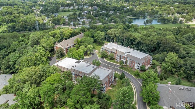 208 Ambridge Ct Unit 302, Chesterfield, MO 63017 - drone / aerial view of a large body of water and a forest