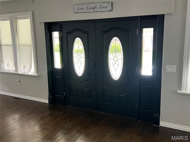 19 N 31st St N, Belleville, IL 62226 - entrance foyer featuring dark wood-style floors and baseboards