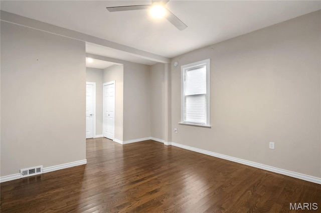 19 N 31st St N, Belleville, IL 62226 - empty room featuring a ceiling fan and wood finished floors