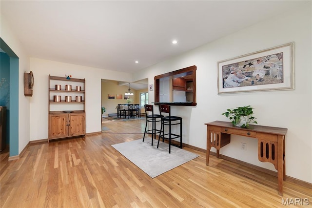 13011 Ambois Dr, Saint Louis, MO 63141 - interior space featuring light wood-type flooring and recessed lighting