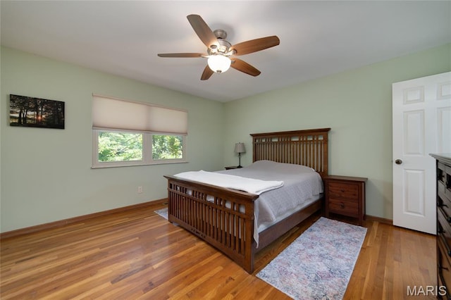 13011 Ambois Dr, Saint Louis, MO 63141 - bedroom featuring light wood finished floors and a ceiling fan