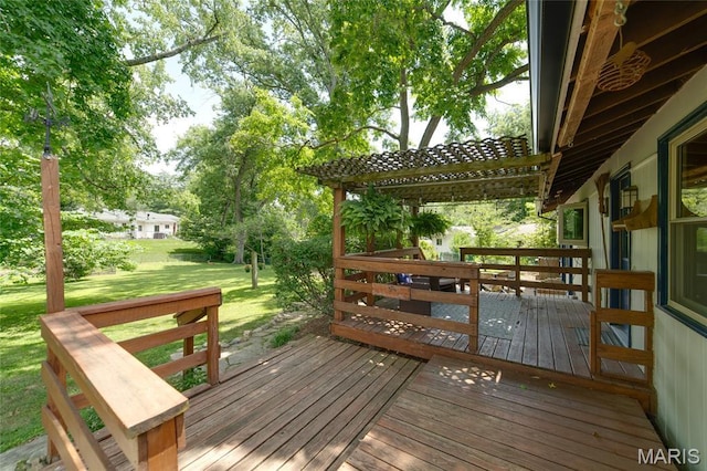 13011 Ambois Dr, Saint Louis, MO 63141 - wooden terrace with a lawn