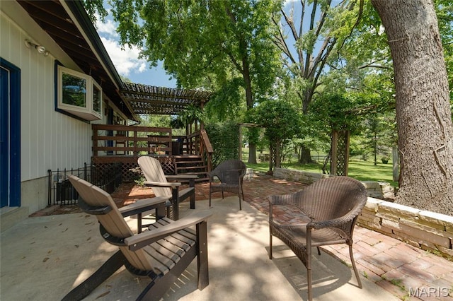 13011 Ambois Dr, Saint Louis, MO 63141 - view of patio / terrace with a wooden deck