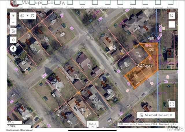 211 Edgar St, Gillespie, IL 62033 - map of property location with property boundaries highlighted