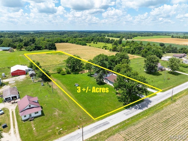 6596 County Road 263, Hannibal, MO 63401 - aerial view of sparsely populated area with property boundaries highlighted