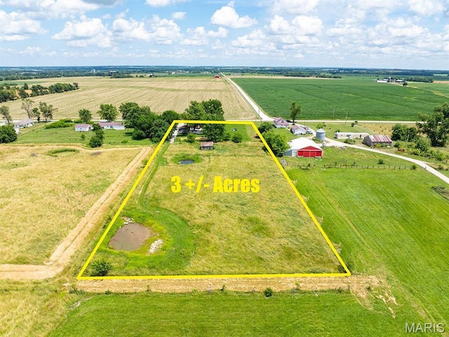 6596 County Road 263, Hannibal, MO 63401 - aerial view of sparsely populated area featuring rows of crops and property boundaries highlighted