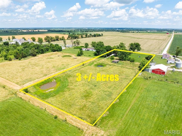 6596 County Road 263, Hannibal, MO 63401 - overview of rural landscape featuring property parcel outlined and abundant farmland