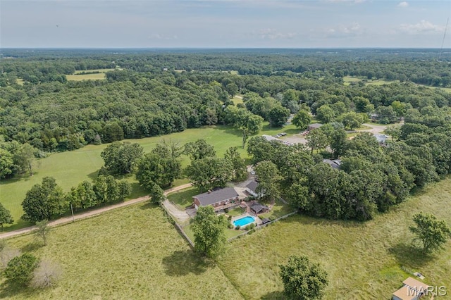 16930 Grace Rd, Lebanon, MO 65536 - bird's eye view of a pool area and a forest