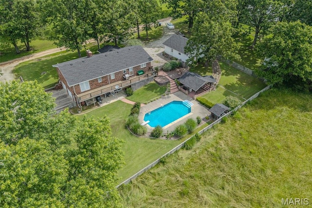 16930 Grace Rd, Lebanon, MO 65536 - view from above of property featuring a pool area