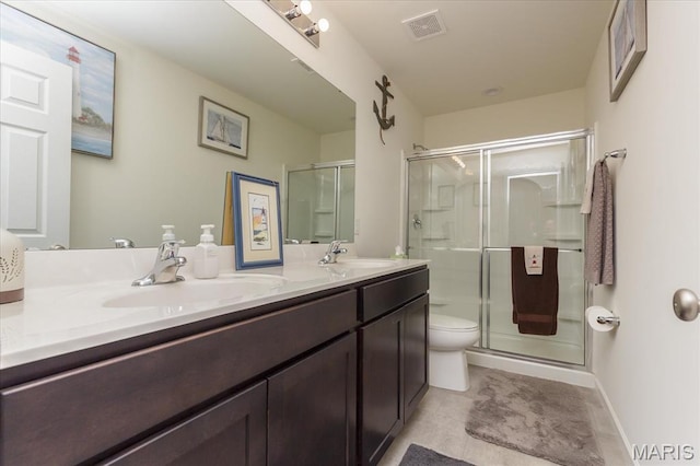 8280 Obrien Dr, Cedar Hill, MO 63016 - bathroom with double vanity and a shower stall