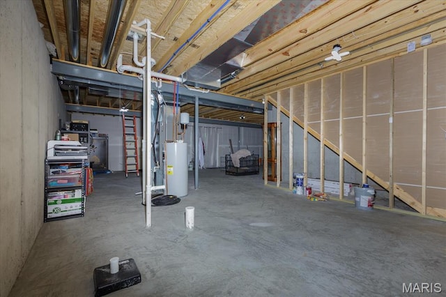 8280 Obrien Dr, Cedar Hill, MO 63016 - unfinished basement with gas water heater