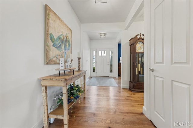 2308 Sand Cherry Dr, Wildwood, MO 63011 - foyer featuring hardwood / wood-style flooring and baseboards