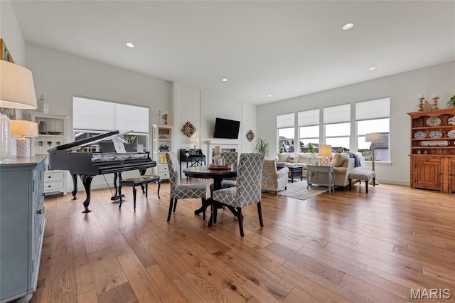 2308 Sand Cherry Dr, Wildwood, MO 63011 - dining space featuring light wood-style floors and recessed lighting