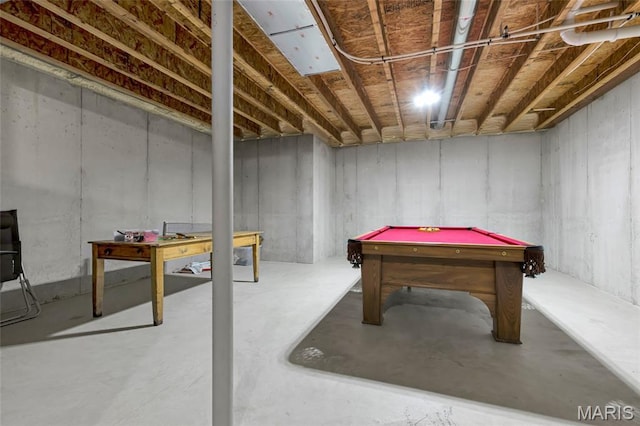 2308 Sand Cherry Dr, Wildwood, MO 63011 - rec room featuring concrete flooring and billiards