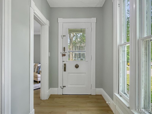 1734 Seminary St, Alton, IL 62002 - entryway featuring light wood-style floors and baseboards