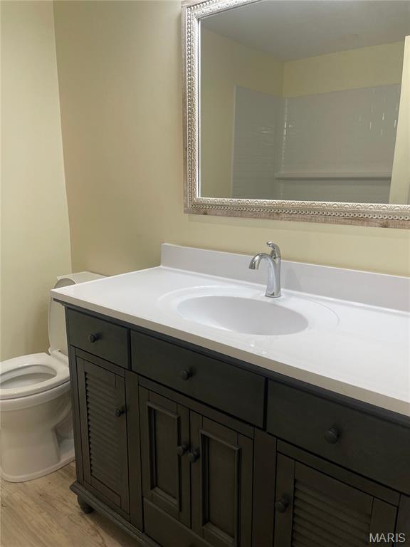 252 Trails End Way, Doniphan, MO 63935 - bathroom featuring vanity and wood finished floors