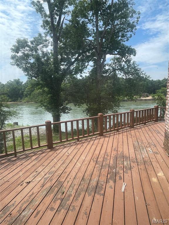 252 Trails End Way, Doniphan, MO 63935 - wooden terrace with a water view