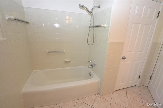 1406 Marshall Rd, Kirkwood, MO 63122 - full bathroom with tile patterned flooring and washtub / shower combination