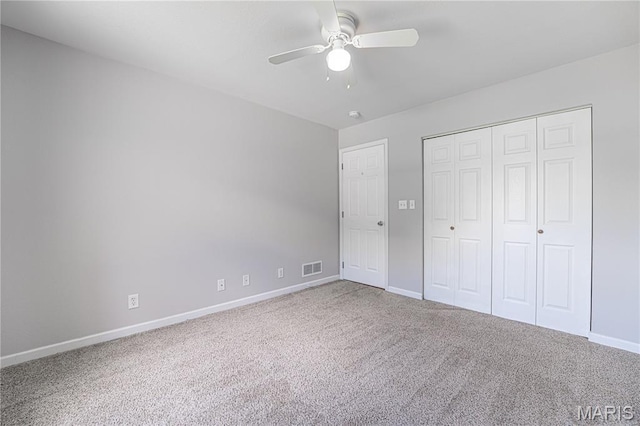 1221 Napoleon Dr, Bonne Terre, MO 63628 - unfurnished bedroom featuring carpet floors, a closet, and ceiling fan