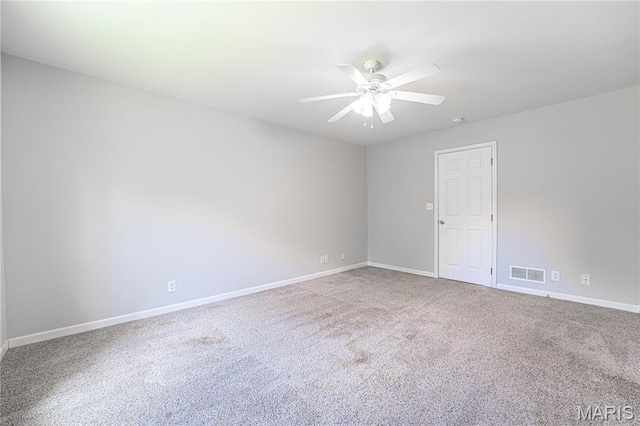 1221 Napoleon Dr, Bonne Terre, MO 63628 - carpeted spare room with baseboards and ceiling fan