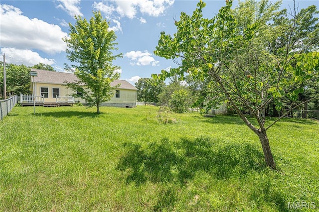 1221 Napoleon Dr, Bonne Terre, MO 63628 - fenced backyard with a deck
