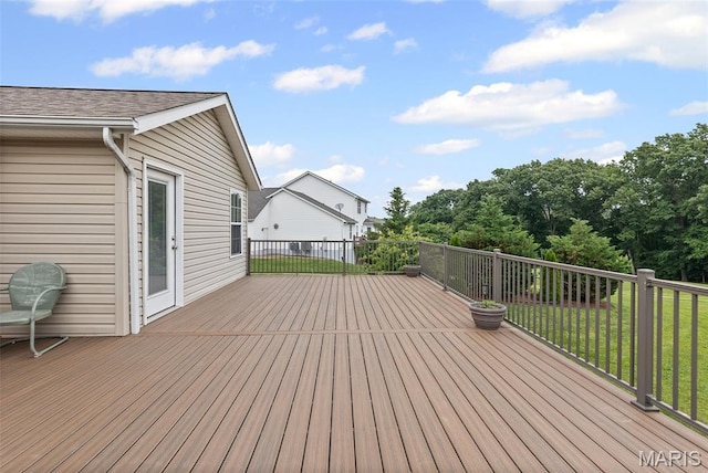 227 W Woodland Rdg, Valmeyer, IL 62295 - wooden terrace featuring a lawn