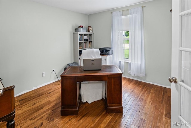 227 W Woodland Rdg, Valmeyer, IL 62295 - home office with hardwood / wood-style floors