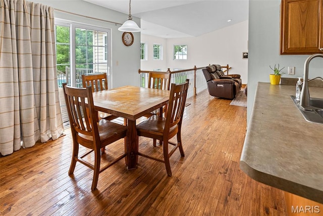 227 W Woodland Rdg, Valmeyer, IL 62295 - dining room with wood-type flooring and plenty of natural light