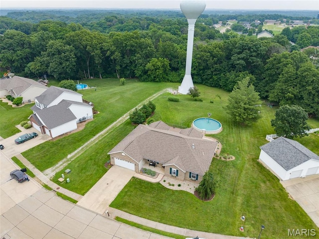 227 W Woodland Rdg, Valmeyer, IL 62295 - drone / aerial view of a heavily wooded area