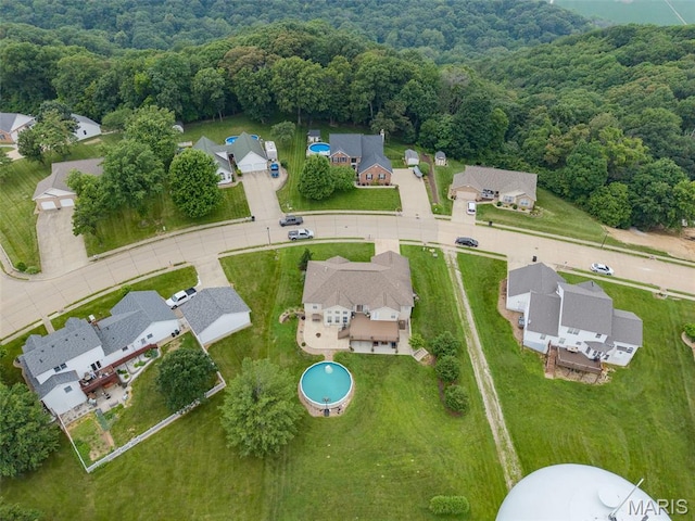 227 W Woodland Rdg, Valmeyer, IL 62295 - aerial overview of property's location with a forest and nearby suburban area