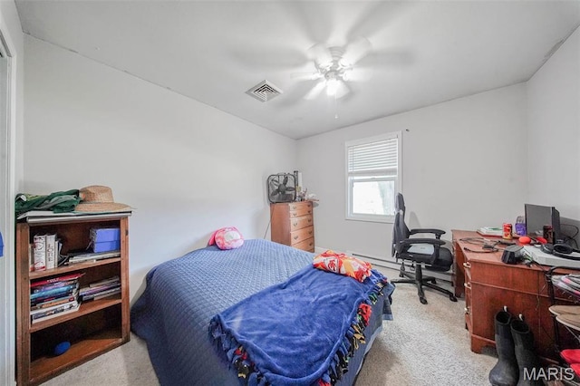 532 Christine St, St James, MO 65559 - carpeted bedroom featuring a desk and a ceiling fan