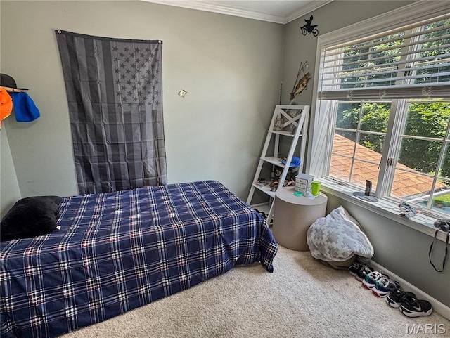 360 David Dr, Washington, MO 63090 - bedroom featuring carpet and ornamental molding