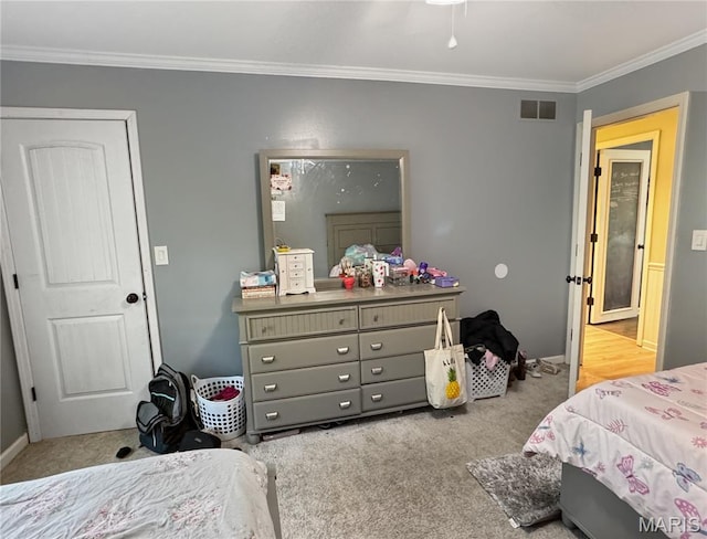 360 David Dr, Washington, MO 63090 - carpeted bedroom featuring ornamental molding and baseboards