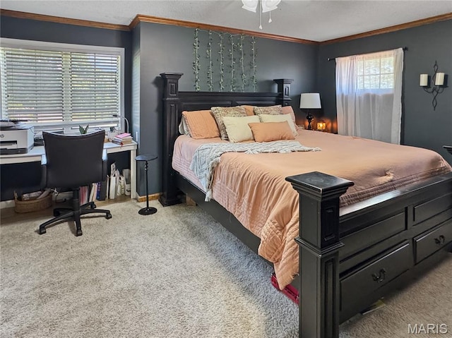 360 David Dr, Washington, MO 63090 - bedroom with crown molding, carpet floors, and a desk