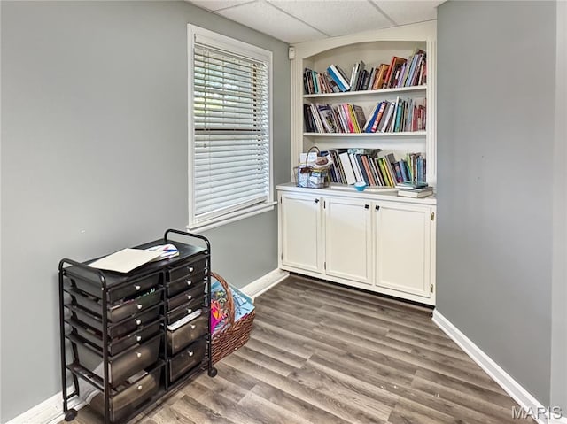 360 David Dr, Washington, MO 63090 - detailed view of a drop ceiling, built in features, and wood finished floors