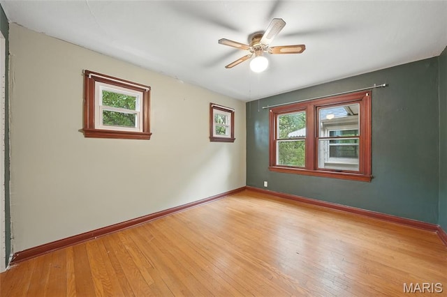 8609 Engler Ave, Saint Louis, MO 63114 - unfurnished room featuring light wood finished floors and ceiling fan