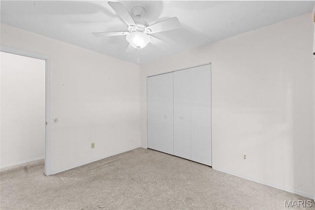 11894 Featherwood Dr, Creve Coeur Township, MO 63146 - unfurnished bedroom featuring a closet and ceiling fan