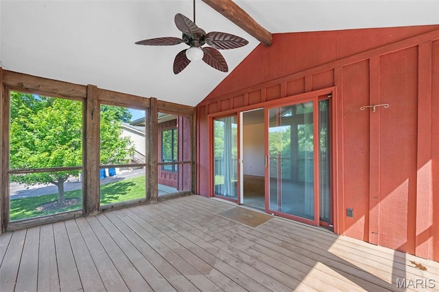 11894 Featherwood Dr, Creve Coeur Township, MO 63146 - unfurnished sunroom featuring a ceiling fan