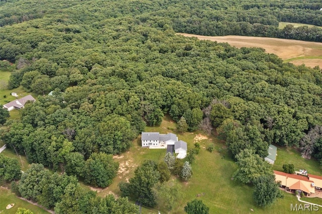6235 Meadowlark Ln, Troy, MO 63379 - aerial overview of property's location with a heavily wooded area