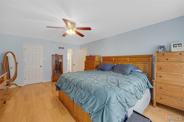 6235 Meadowlark Ln, Troy, MO 63379 - bedroom with light wood-type flooring and ceiling fan